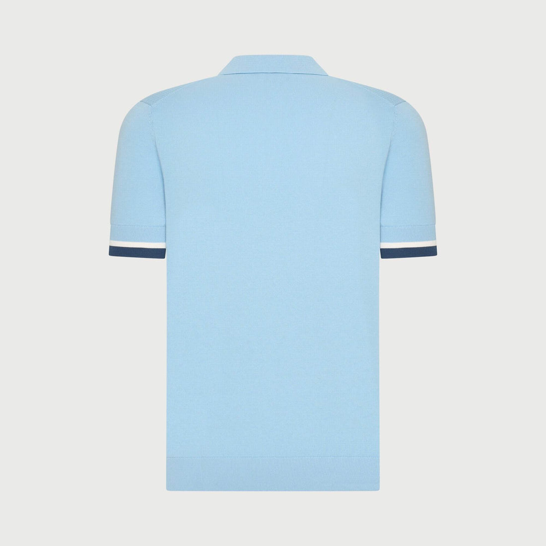 Polo knitted met rits - blauw