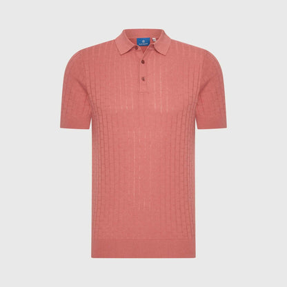 Polo knitted - zalmroze