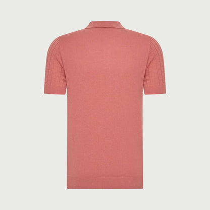Polo knitted - zalmroze