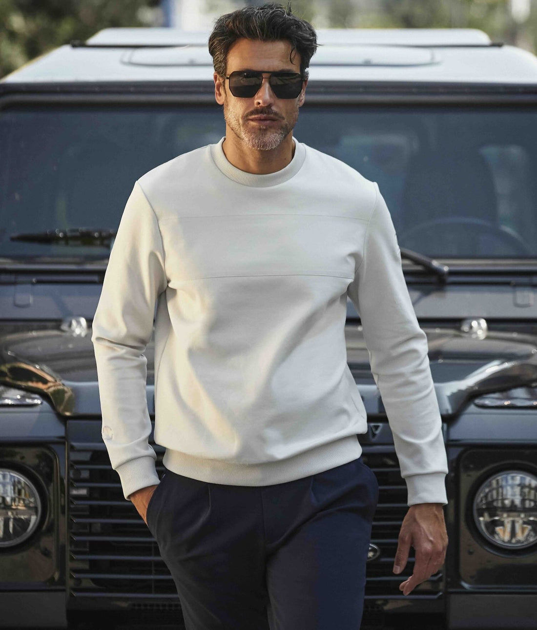 Trui sweat ronde hals - grijs