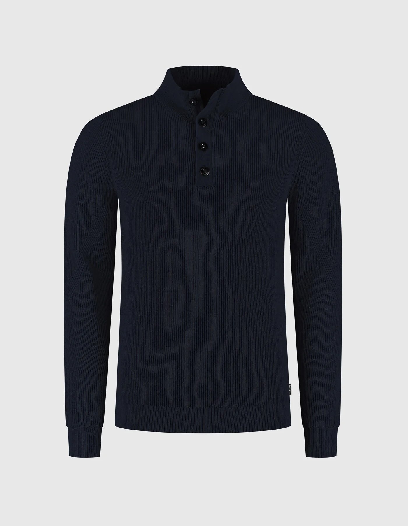 Trui LESLEY met rits en knoop - blauw