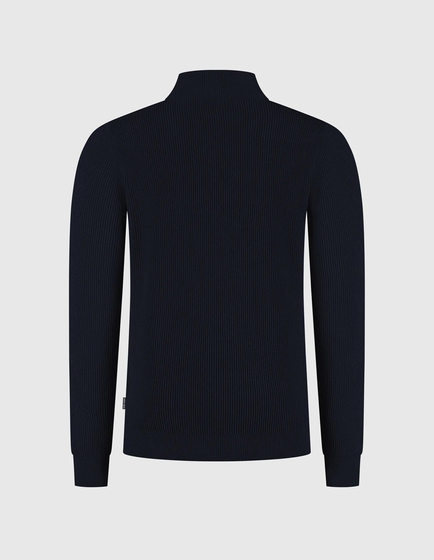 Trui LESLEY met rits en knoop - blauw