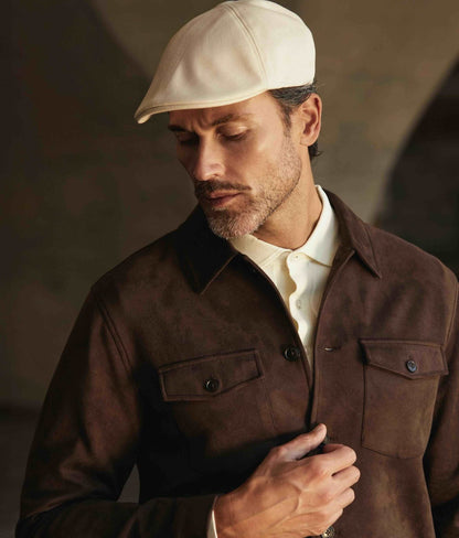 Overshirt suédelook - bruin