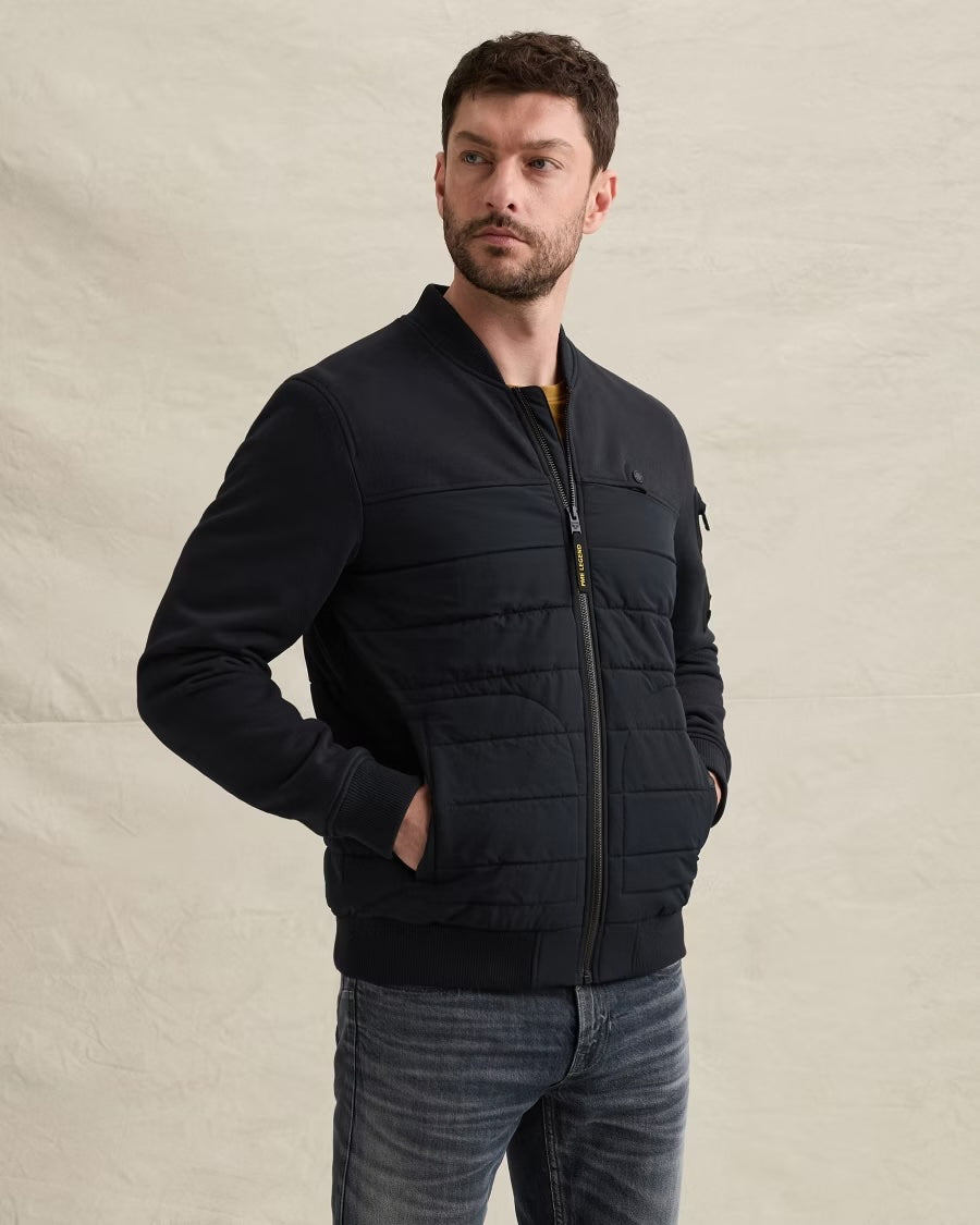 Vest gevoerd met flightpocket - blauw