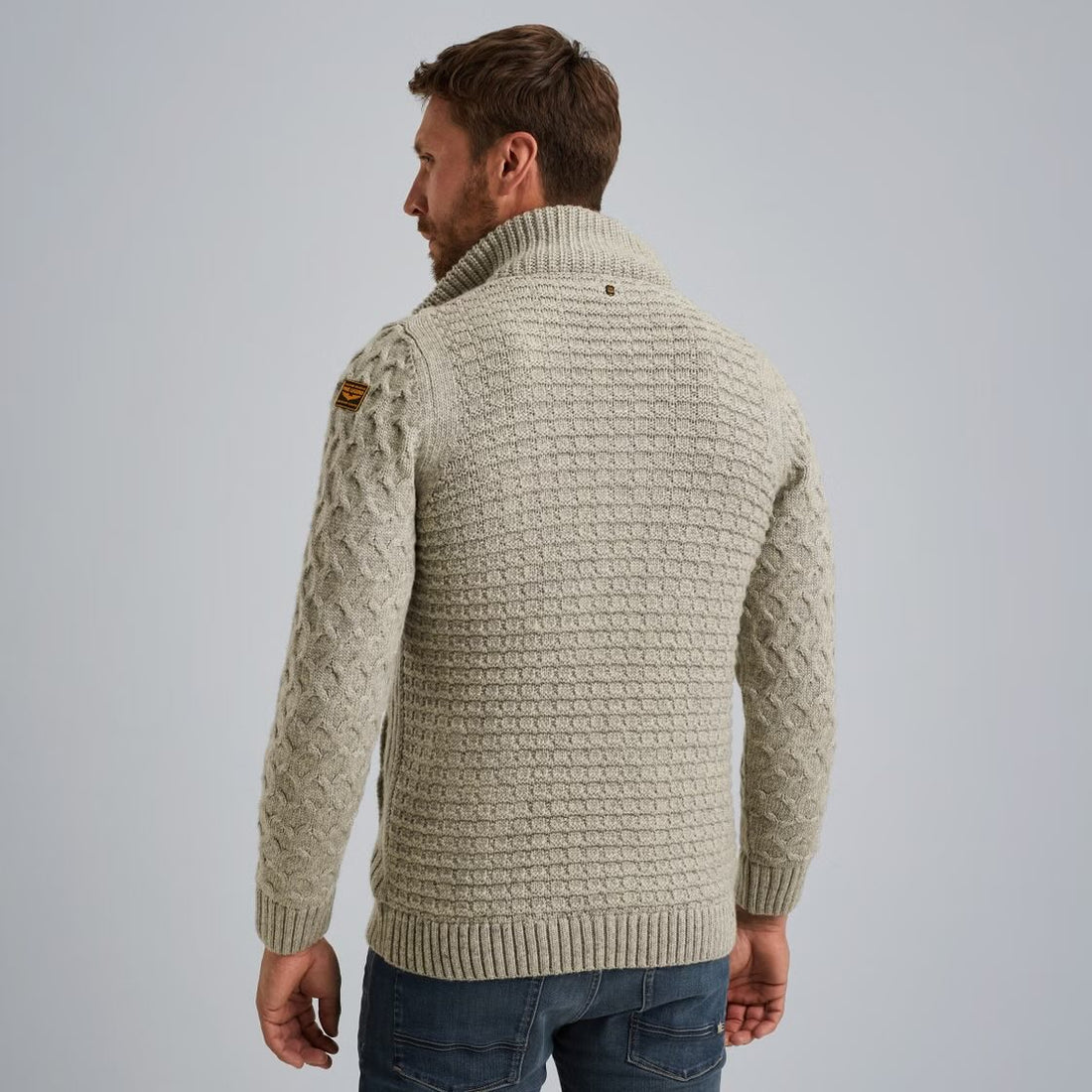 Vest kabelpatroon - beige