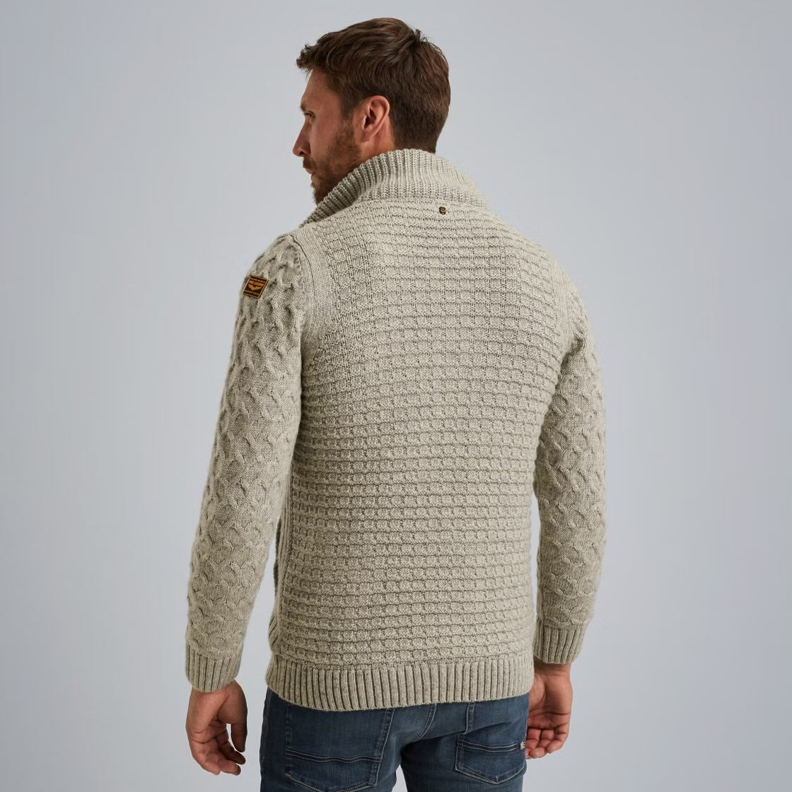 Vest kabelpatroon - beige