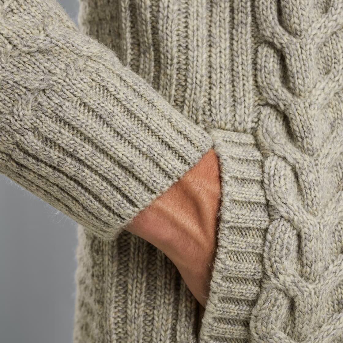 Vest kabelpatroon - beige