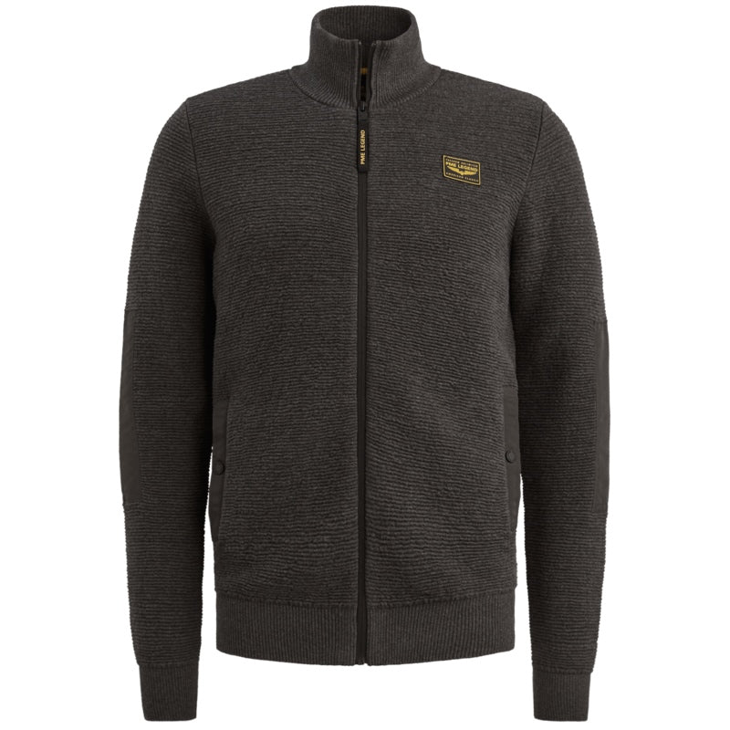 Vest met elleboogpatches - grijs