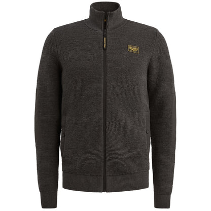 Vest met elleboogpatches - grijs