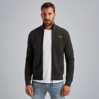 Vest met elleboogpatches - grijs