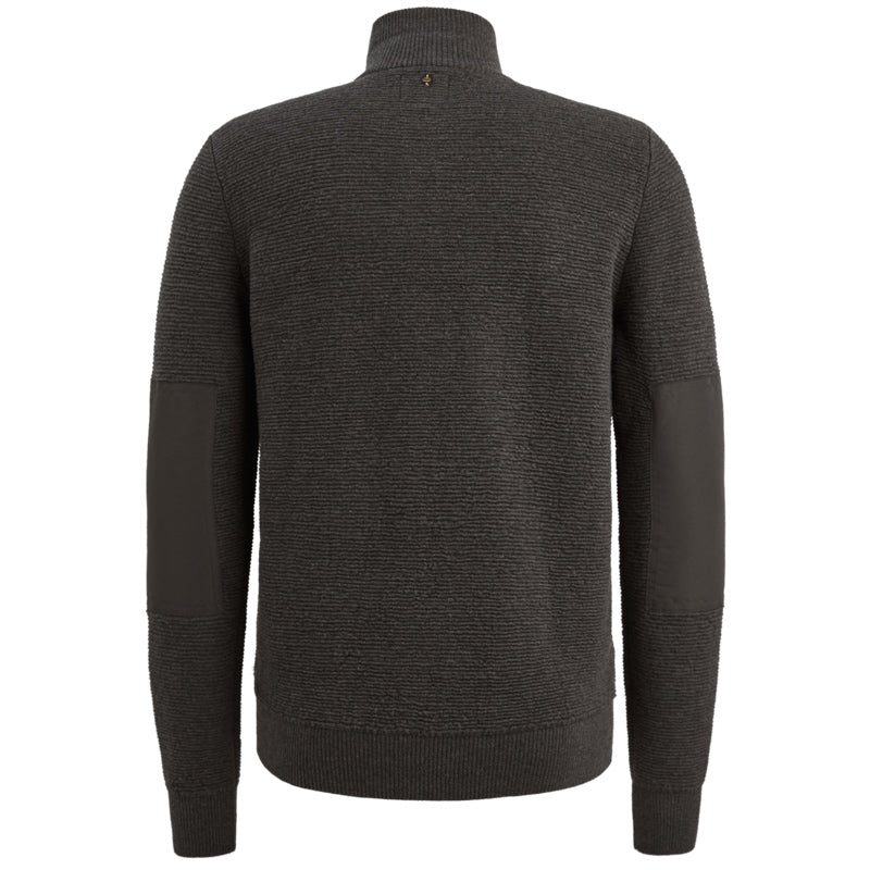 Vest met elleboogpatches - grijs