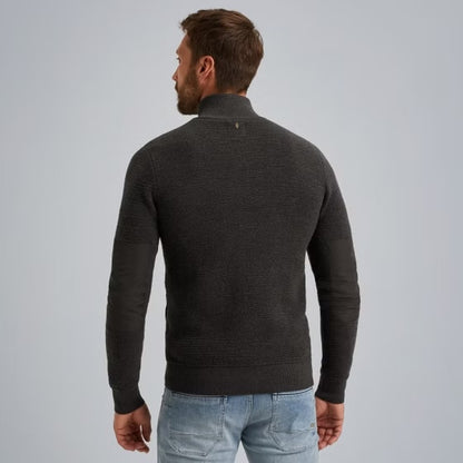 Vest met elleboogpatches - grijs