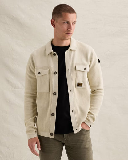 Vest met knoopsluiting - bone white