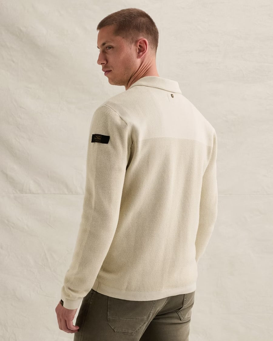 Vest met knoopsluiting - bone white
