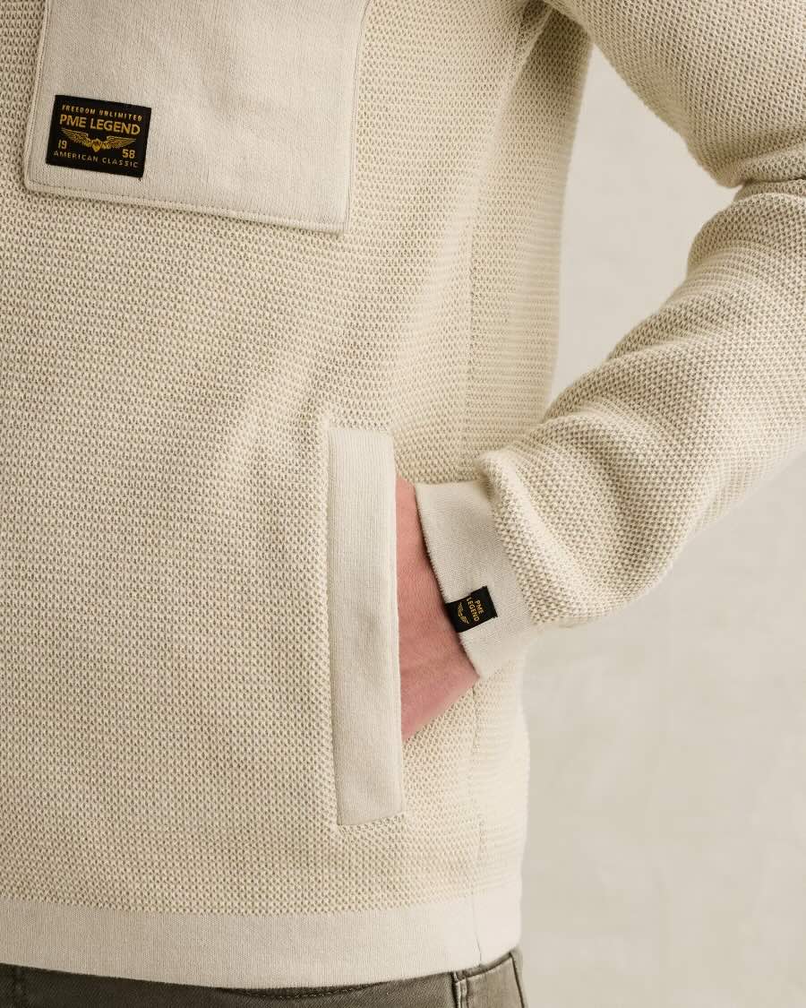 Vest met knoopsluiting - bone white