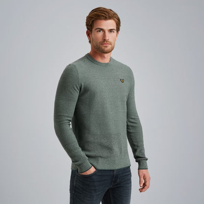 Trui met streeppatroon - blauw/groen