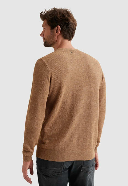 Trui met ronde hals - roestbruin