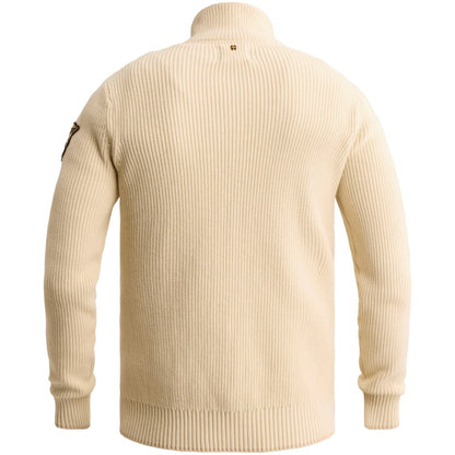 Trui met halve rits - beige