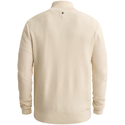Trui mouliné met halve rits - bone white