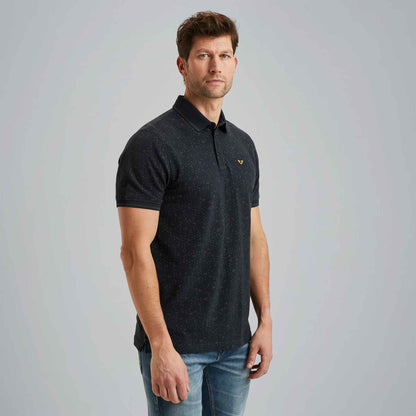 Polo allover print- donkerblauw