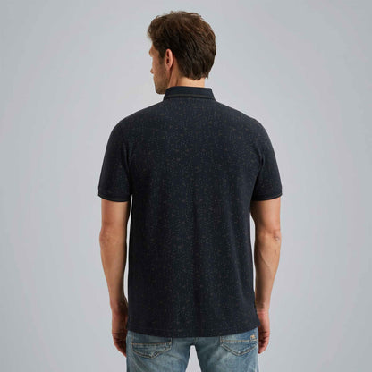 Polo allover print- donkerblauw