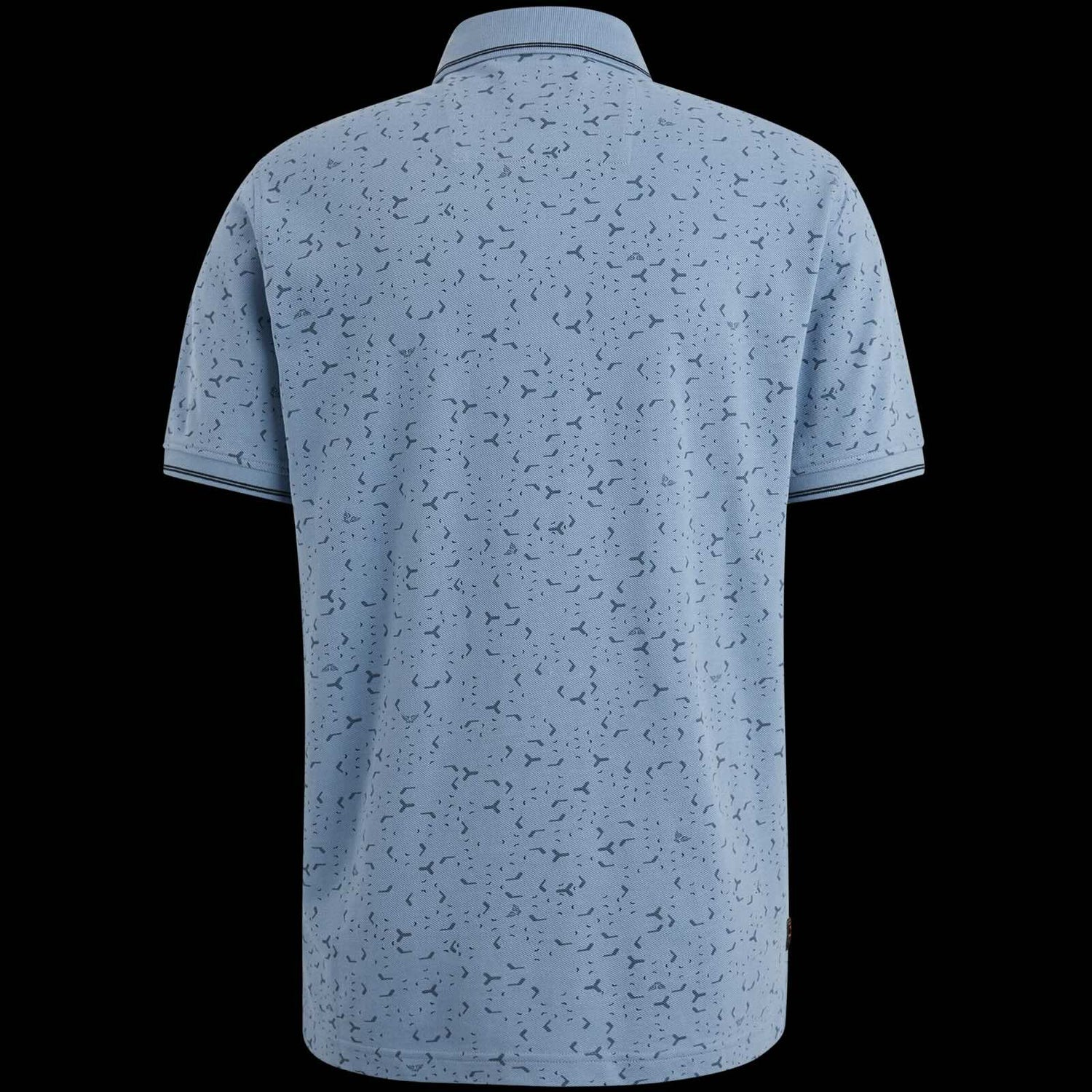 Polo allover print- lichtblauw