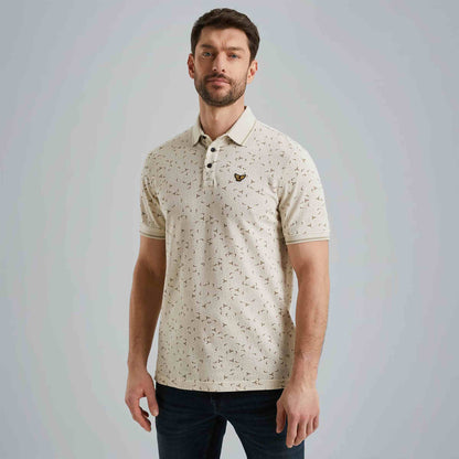 Polo allover print- beige