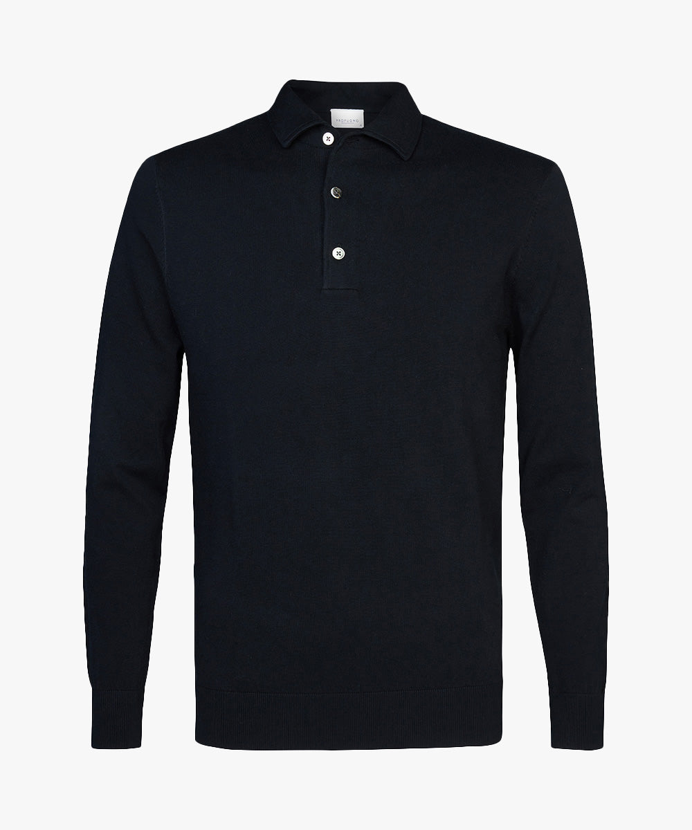 Trui luxury basic polokraag - navy