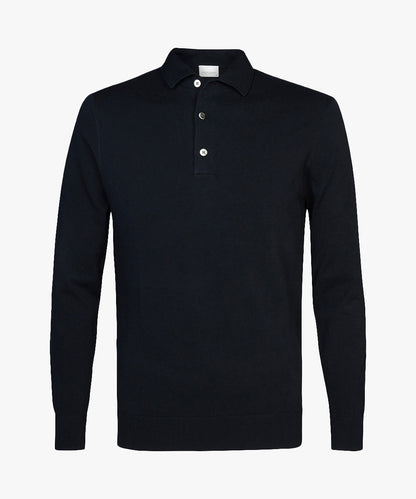 Trui luxury basic polokraag - navy