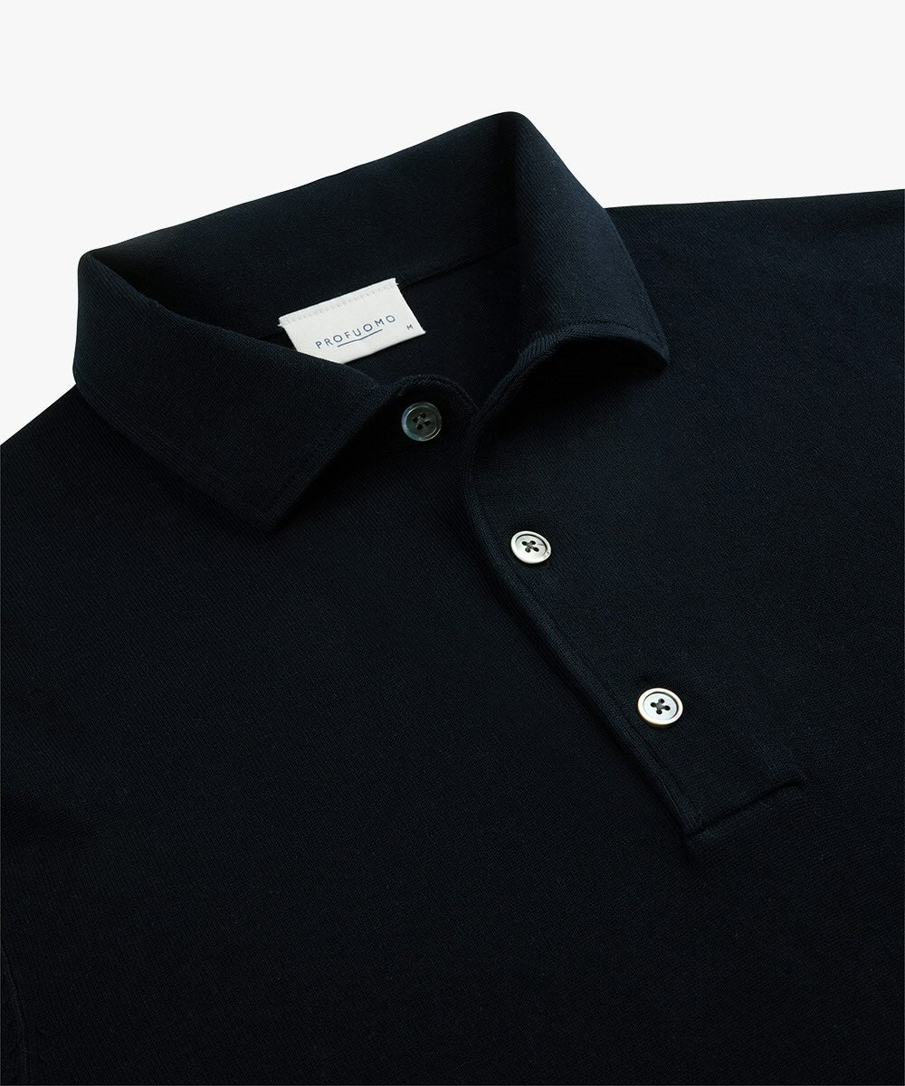 Trui luxury basic polokraag - navy