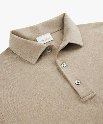 Trui luxury basic polokraag - beige
