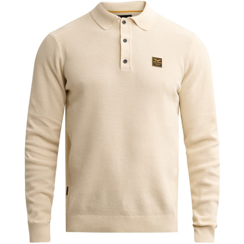 Polo lange mouw - beige