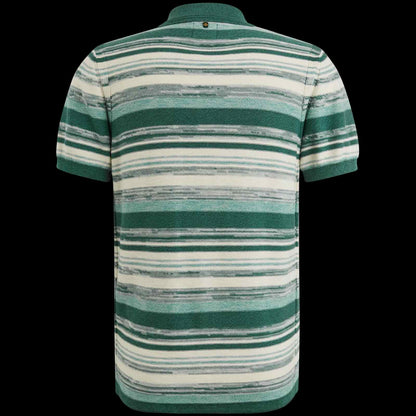 Polo streep gebreid - groen