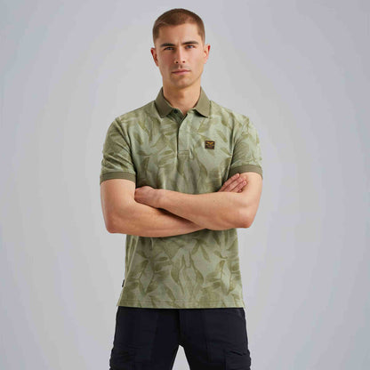 Polo met allover print - groen
