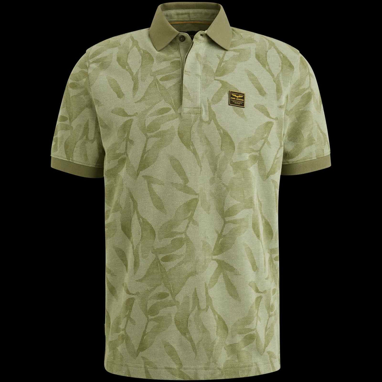 Polo met allover print - groen