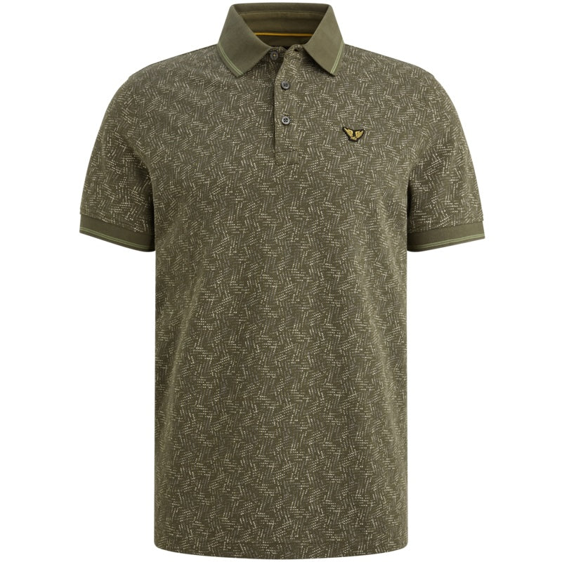 Polo met allover print - groen