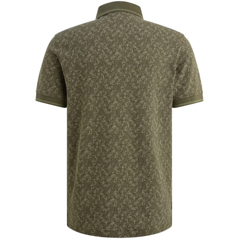 Polo met allover print - groen