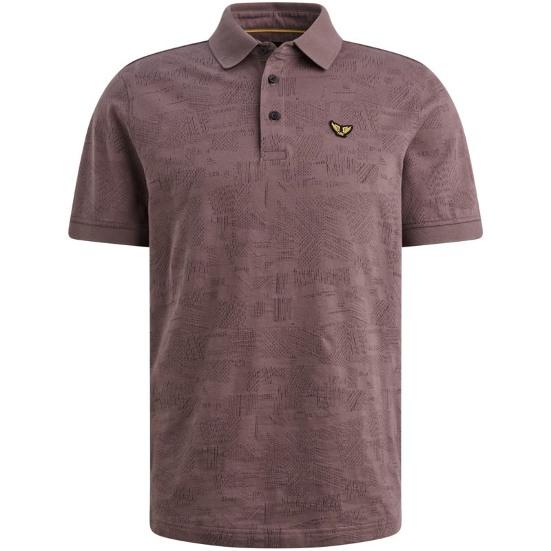 Polo jacquardpatroon - paars