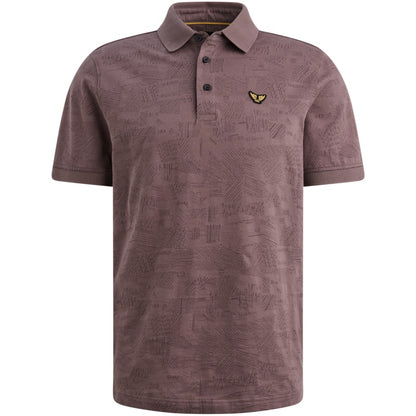 Polo jacquardpatroon - paars