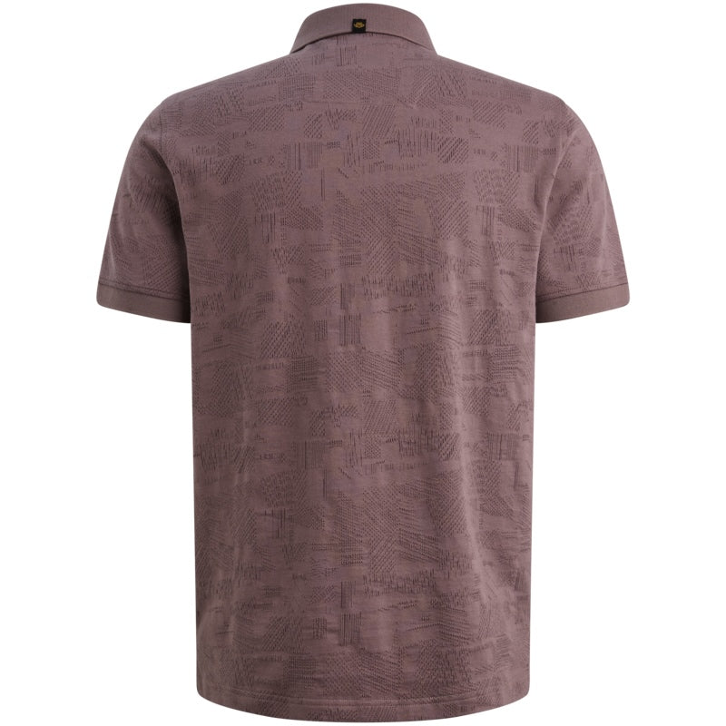 Polo jacquardpatroon - paars