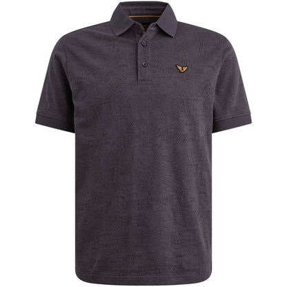 Polo jacquardpatroon - grijs