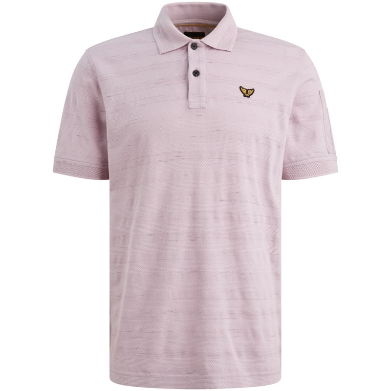 Polo met streeppatroon -  paars