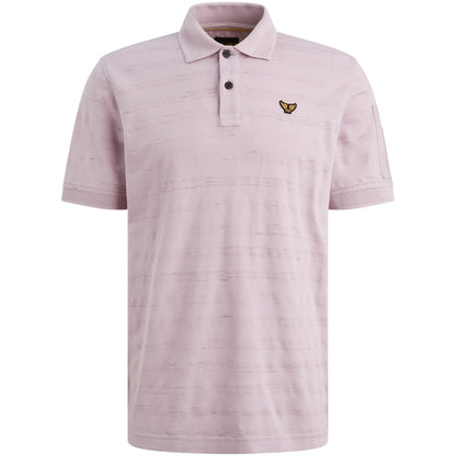 Polo met streeppatroon -  paars