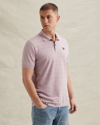 Polo met streeppatroon -  paars