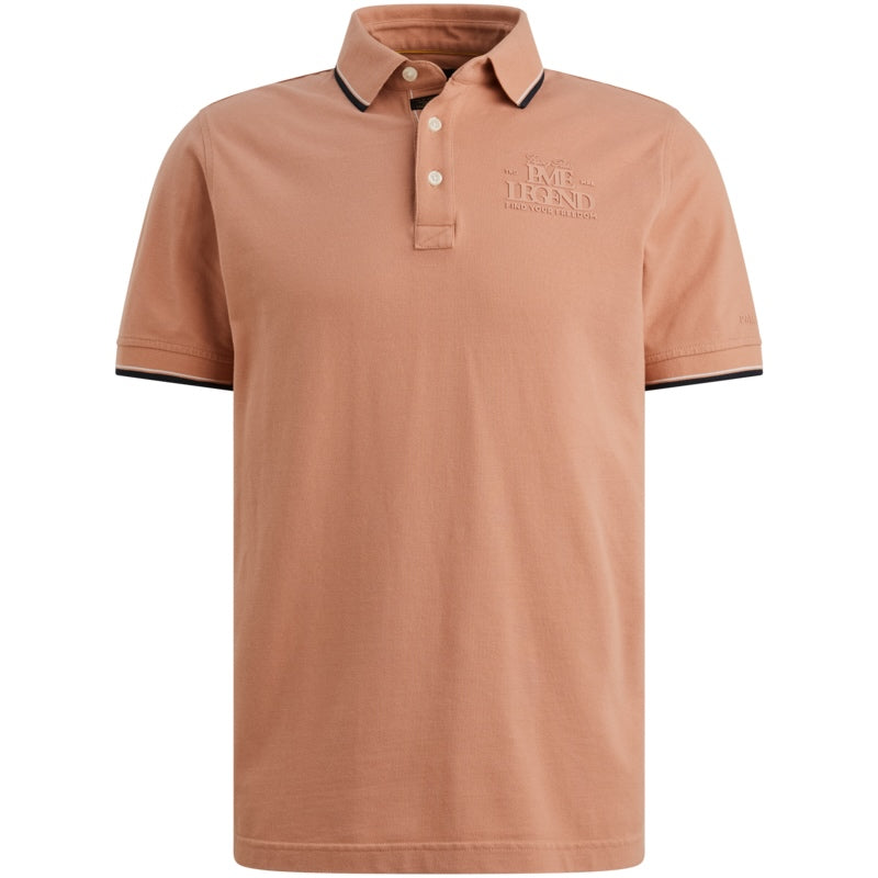 Polo piqué met artwork - rose dawn