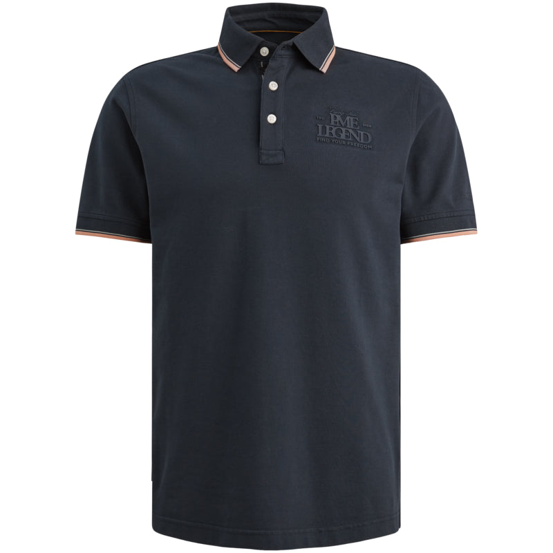 Polo piqué met artwork - carbon
