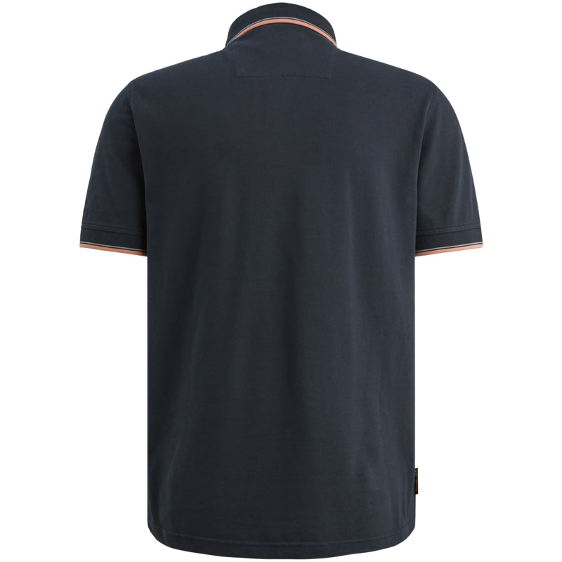 Polo piqué met artwork - carbon