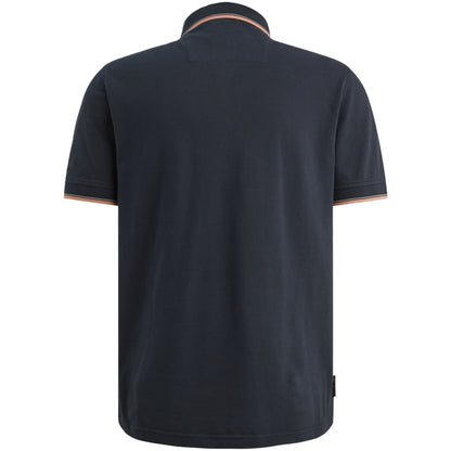 Polo piqué met artwork - carbon