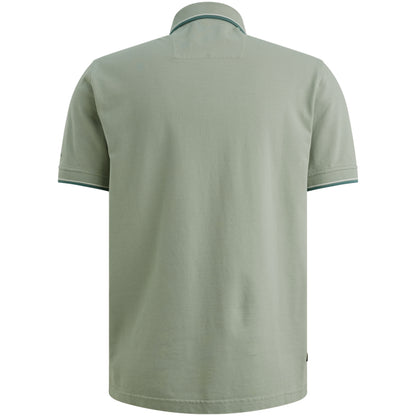 Polo piqué met artwork - iceberg green