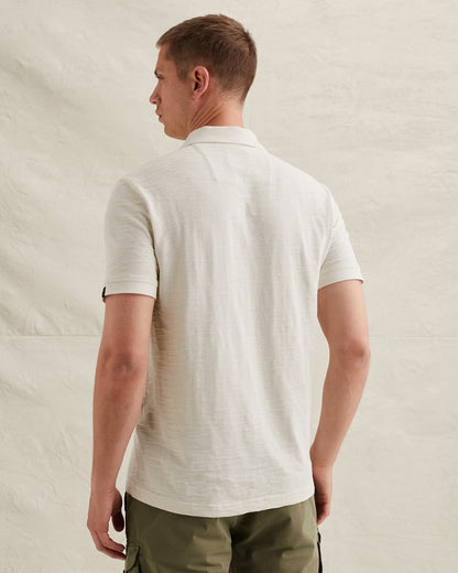 Polo jersey jacquardpatroon - beige